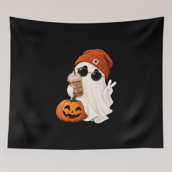 Item preview, Spooky Ghost Coffee Halloween Sticker, Cute Fall Design designed and sold by Butterfly  Effect.