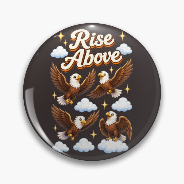 Item preview, Rise Above – Four Eagles Cartoon Motivation Design designed and sold by Cartoon art with a purpose ❤️ Supporting Althea’s friends .