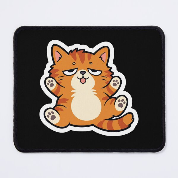 Item preview, Lazy Cat Sticker, Funny Tired Cartoon Cat designed and sold by gkhanco.