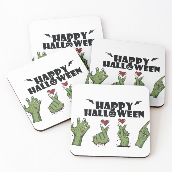 Item preview, Happy Halloween Zombie Hands Kpop Finger Heart Cute designed and sold by KMKDesignStudio.