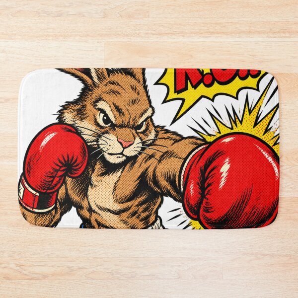 Item preview, Old School Comic Boxing Rabbit Retro Pop Art Punch designed and sold by Martial-Art-23.