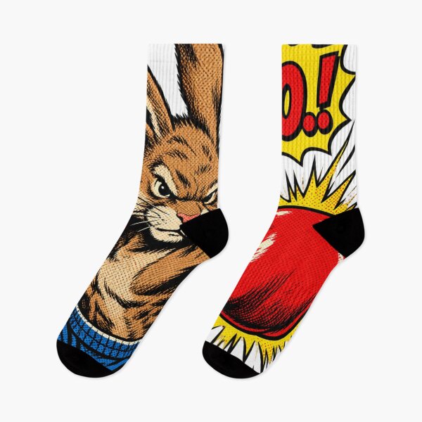 Item preview, Old School Comic Boxing Rabbit Retro Pop Art Punch designed and sold by Martial-Art-23.