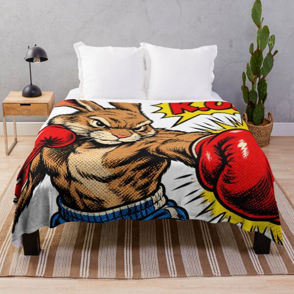 Item preview, Old School Comic Boxing Rabbit Retro Pop Art Punch designed and sold by Martial-Art-23.