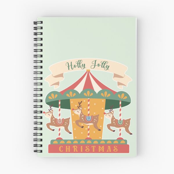Item preview, Retro Holly Jolly Christmas Reindeer Carousel, Vintage Festive Holiday Carnival designed and sold by zozo-shop.