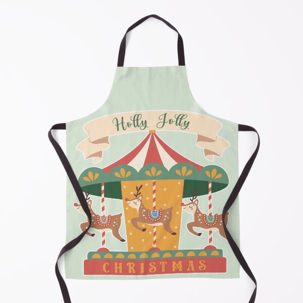 Item preview, Retro Holly Jolly Christmas Reindeer Carousel, Vintage Festive Holiday Carnival designed and sold by zozo-shop.