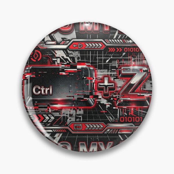 Item preview, Ctrl Z Undo My Life Y2K Glitch Cyber Streetwear designed and sold by RetroVibe Supply.