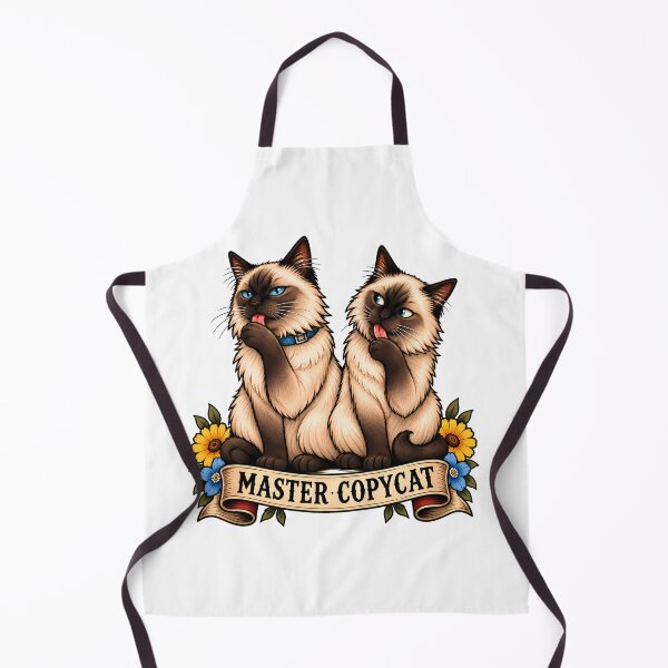 Item preview, Siamese Master Copycat Vintage Tattoo Style designed and sold by Old's Cool Cat Studio.