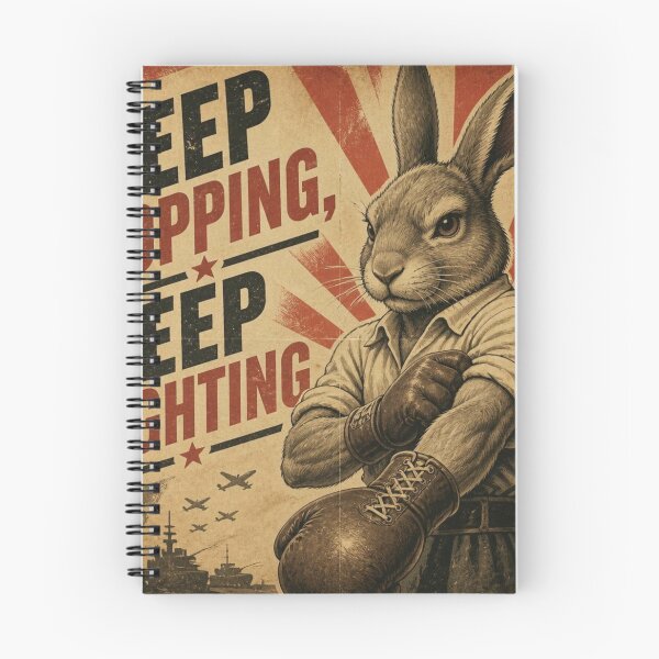 Item preview, Keep Fighting Vintage Propaganda Boxing Rabbit Poster designed and sold by Martial-Art-23.
