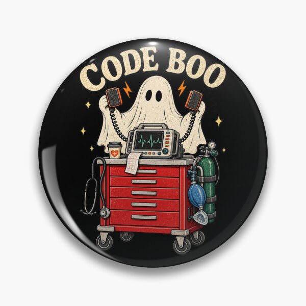 Item preview, Funny Halloween Nurse Shirt, Code Boo Respiratory Rt RN Tee, ER ICU Nurse Halloween designed and sold by fyy-fcy-artwork.