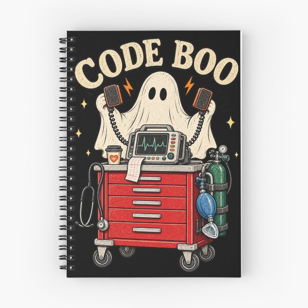 Item preview, Funny Halloween Nurse Shirt, Code Boo Respiratory Rt RN Tee, ER ICU Nurse Halloween designed and sold by fyy-fcy-artwork.
