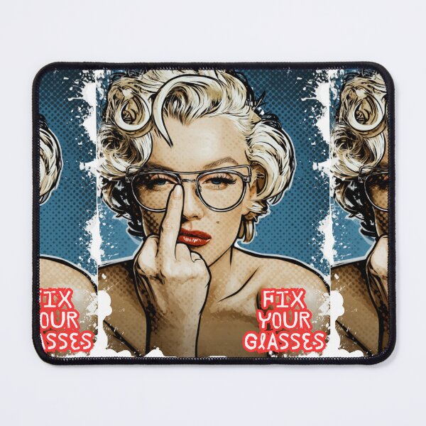 Item preview, funny Old Hollywood Glam fix your glasses Funny Pop Art Woman T-Shirt designed and sold by KreativKulture.