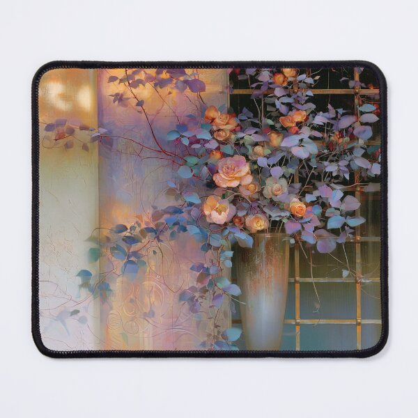 Item preview, Golden Roses at the Lattice Window designed and sold by bloorose.