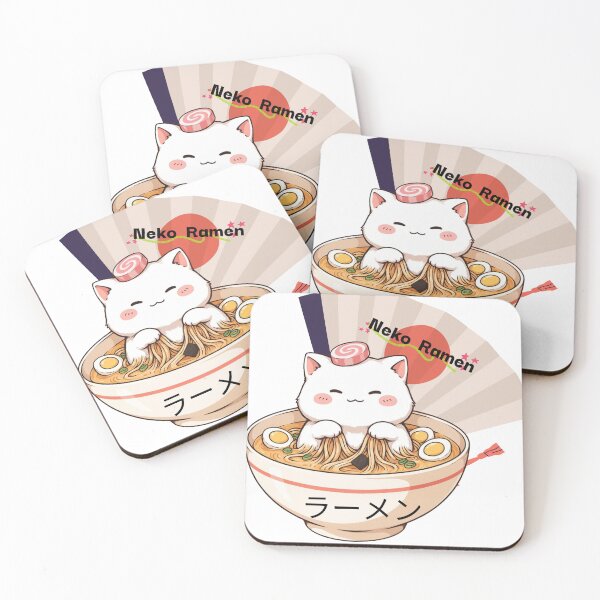 Item preview, Neko Ramen Cute Kawaii Cat Japanese Fan Illustration designed and sold by KMKDesignStudio.