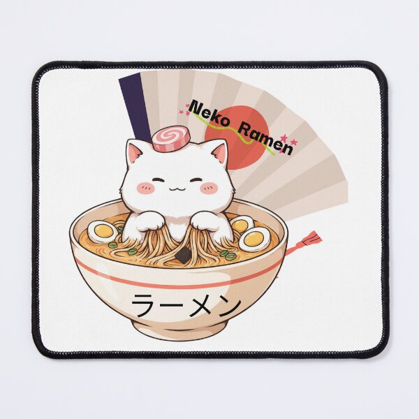 Item preview, Neko Ramen Cute Kawaii Cat Japanese Fan Illustration designed and sold by KMKDesignStudio.