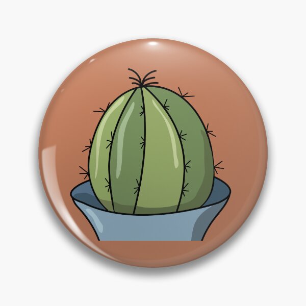 Item preview, Minimalist Barrel Cactus Potted Plant Desert Flora Illustration designed and sold by Plookiss.
