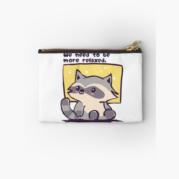 Item preview, Cute Sparkly Raccoon Relax Quote designed and sold by benyrhmt.