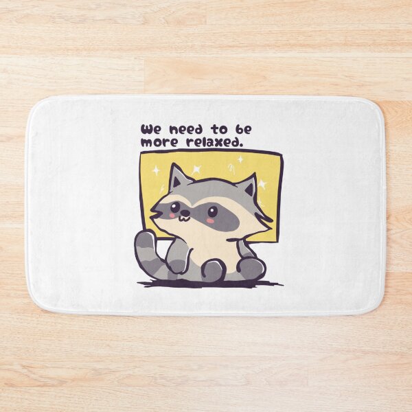 Item preview, Cute Sparkly Raccoon Relax Quote designed and sold by benyrhmt.