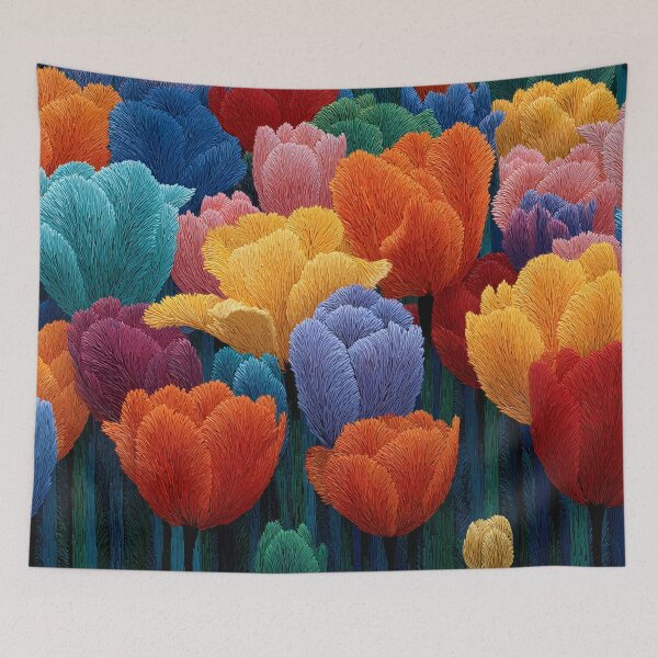 Item preview, Beautiful Tulips Blooming Garden Flower Artwork designed and sold by AutoPopStudio.