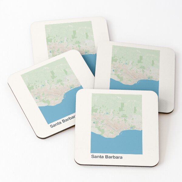 Item preview, Santa Barbara Minimalistic Map Art designed and sold by MapsNerd.