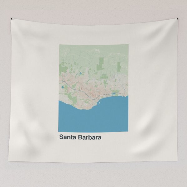 Item preview, Santa Barbara Minimalistic Map Art designed and sold by MapsNerd.