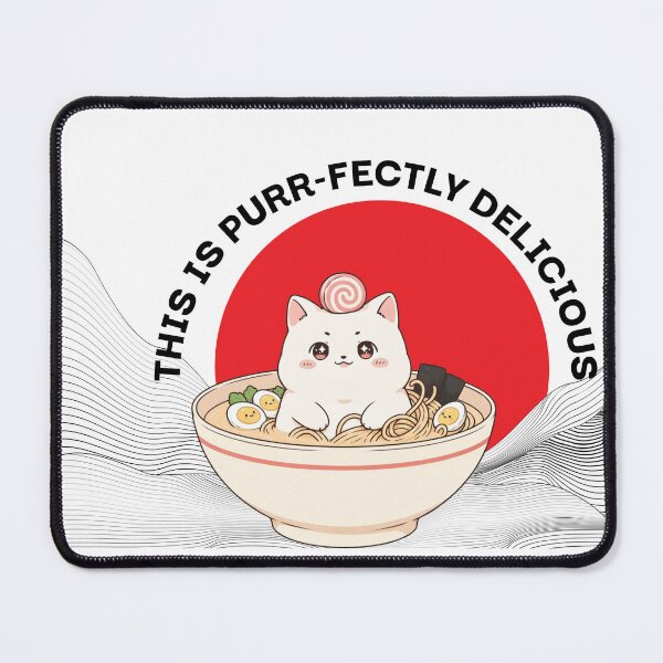 Item preview, This Is Purr-fectly Delicious Cute Anime Cat Ramen designed and sold by KMKDesignStudio.