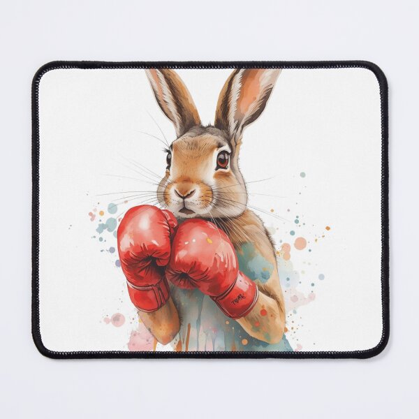 Item preview, Watercolor Boxing Rabbit Dynamic Splash Art Bunny designed and sold by Martial-Art-23.