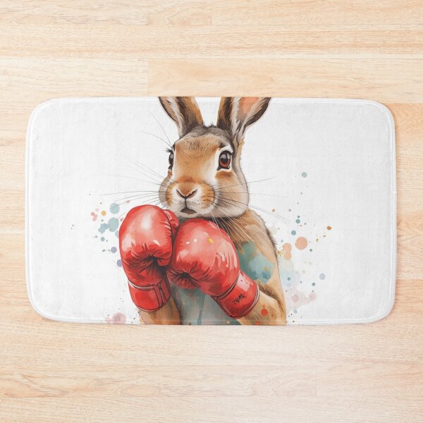 Item preview, Watercolor Boxing Rabbit Dynamic Splash Art Bunny designed and sold by Martial-Art-23.