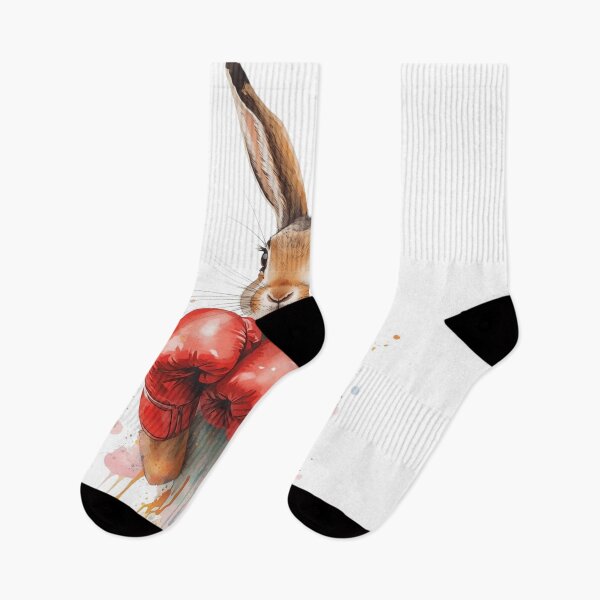 Item preview, Watercolor Boxing Rabbit Dynamic Splash Art Bunny designed and sold by Martial-Art-23.