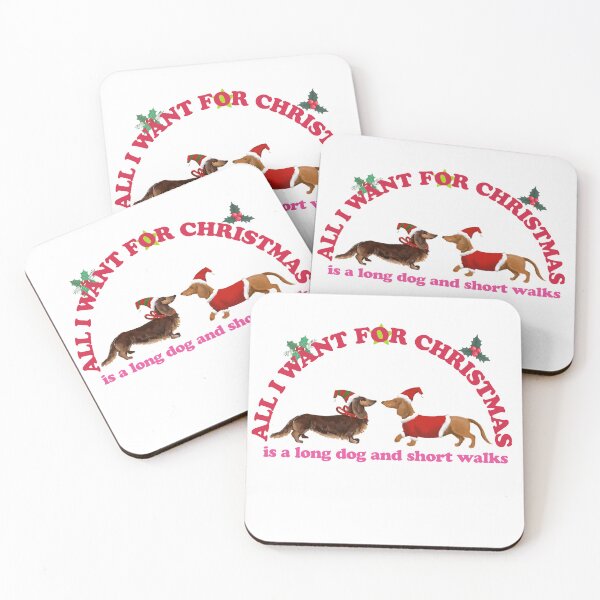 Item preview, Funny Dachshund Christmas Long Dog Short Walks designed and sold by KMKDesignStudio.