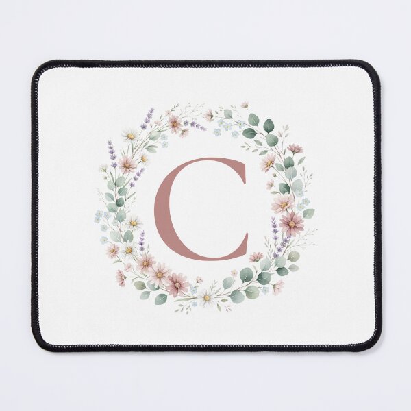 Item preview,  Pink Letter C Floral Wreath Monogram designed and sold by ITCHAWAWAA.