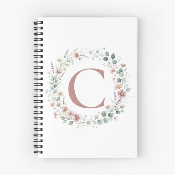 Item preview,  Pink Letter C Floral Wreath Monogram designed and sold by ITCHAWAWAA.