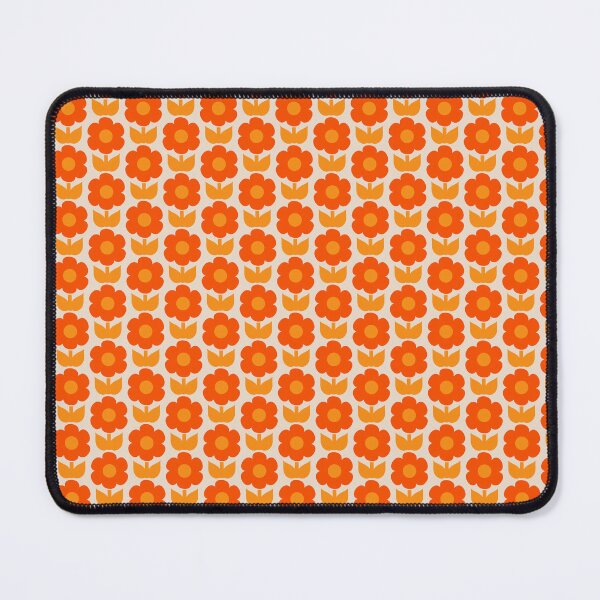 Item preview, Retro Flowers Mid Century Modern Jonnty Pattern in 70s Orange and Beige Small designed and sold by kierkegaard.