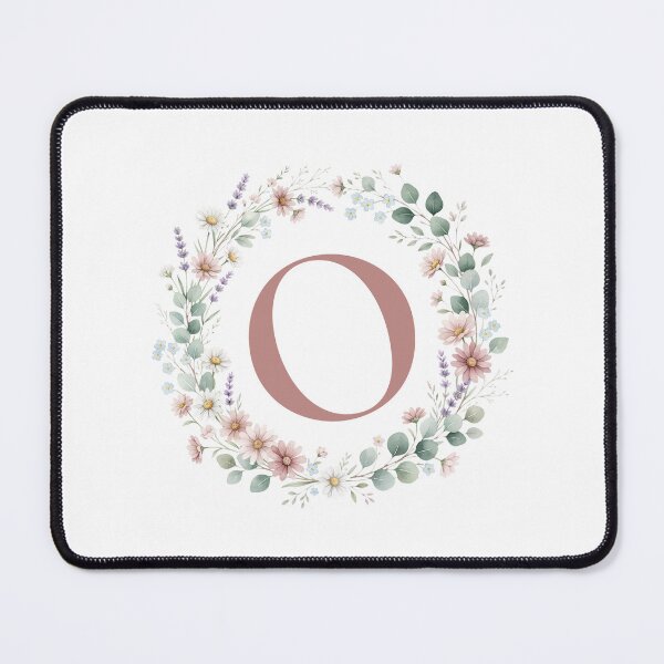 Item preview, Pink Letter O Floral Wreath Monogram designed and sold by ITCHAWAWAA.