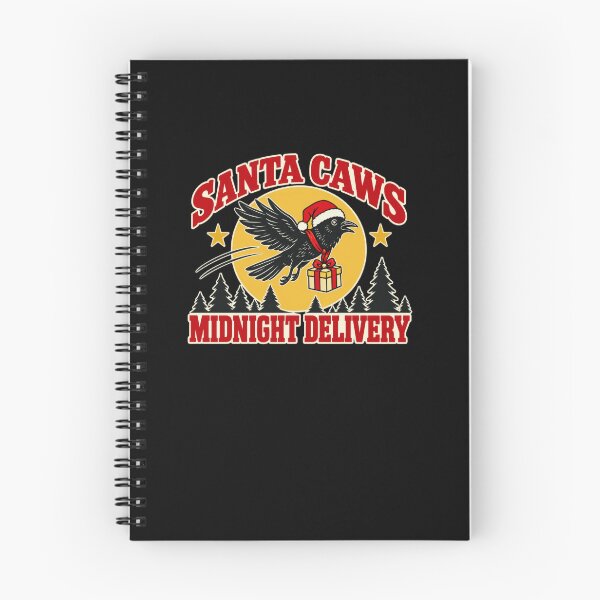 Item preview, Funny Santa Caws Midnight Delivery Raven Christmas Pun Art designed and sold by elderberry.