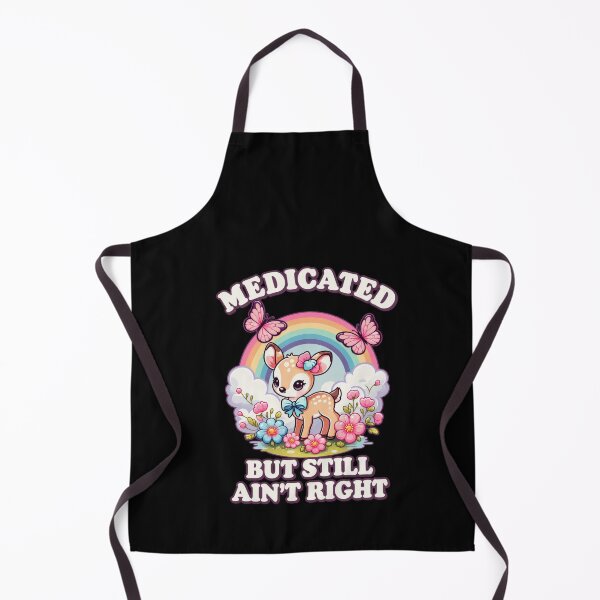Item preview, Funny Medicated But Still Ain't Right Fawn Humor Art designed and sold by elderberry.