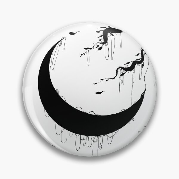 Item preview, Crescent Moon with Toothy Mouths | Surreal Horror designed and sold by immortalmoonimp.
