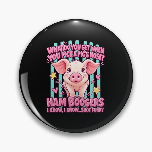 Item preview, Funny Ham Boogers Pig Nose Picking Pun Art designed and sold by elderberry.