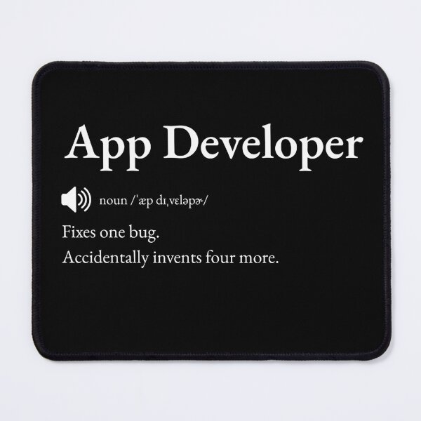 Item preview, App Developer Funny Definition: Gift for Coworker, Friend or Special Someone | Coder's Bug-Fixing Banter designed and sold by BrooklynRhodes.