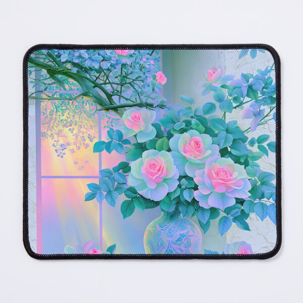 Item preview, Serenade in Pastel Cyan and Rose designed and sold by bloorose.