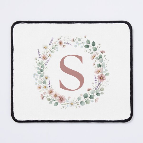 Item preview,  Pink Letter S Floral Wreath Monogram designed and sold by ITCHAWAWAA.