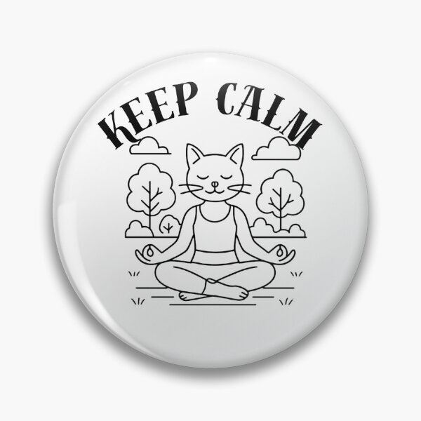 Item preview, Keep Calm Meditating Cat You Saw Nothing Meme designed and sold by KMKDesignStudio.