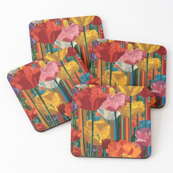Item preview, Spring Tulips Colorful Botanical Wall Decor designed and sold by AutoPopStudio.