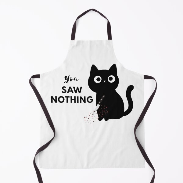 Item preview, You Saw Nothing - Funny Black Cat With Knife designed and sold by KMKDesignStudio.