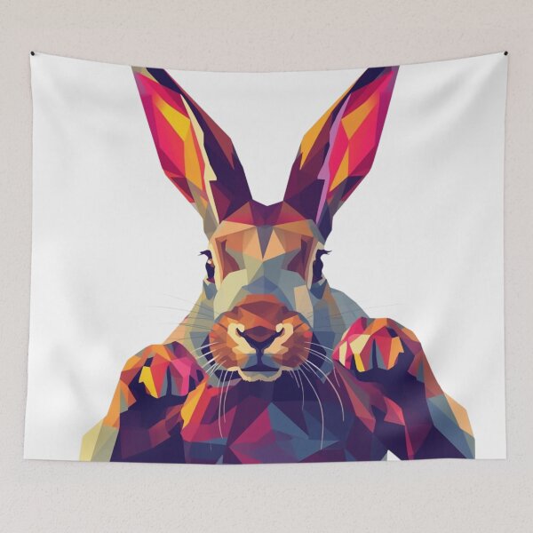 Item preview, WPAP Geometric Boxing Rabbit Modern Pop Art designed and sold by Martial-Art-23.