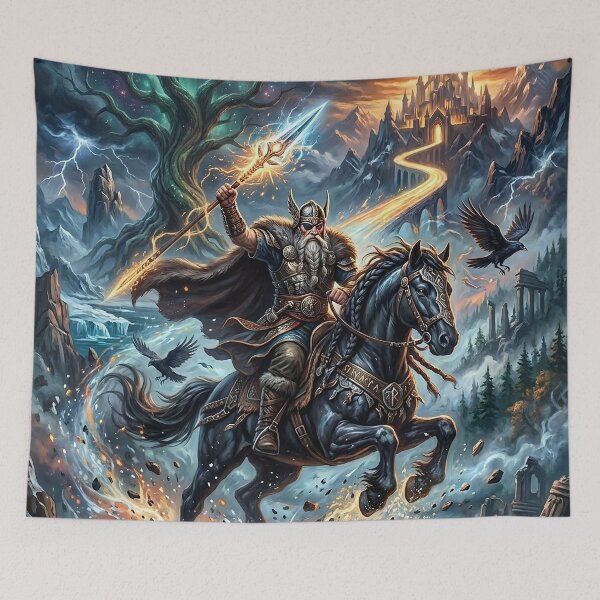 Item preview, Odin Norse God Yggdrasil | Fantasy Art designed and sold by Artsy Universe.