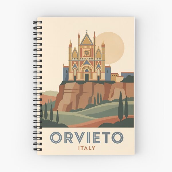 Item preview, Orvieto Italy Vintage Travel Poster - Minimalist Umbria Art Print designed and sold by DuckOddity.