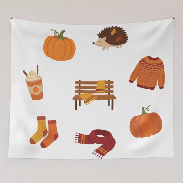 Item preview, Cozy Autumn Season Elements designed and sold by BetweenForms.