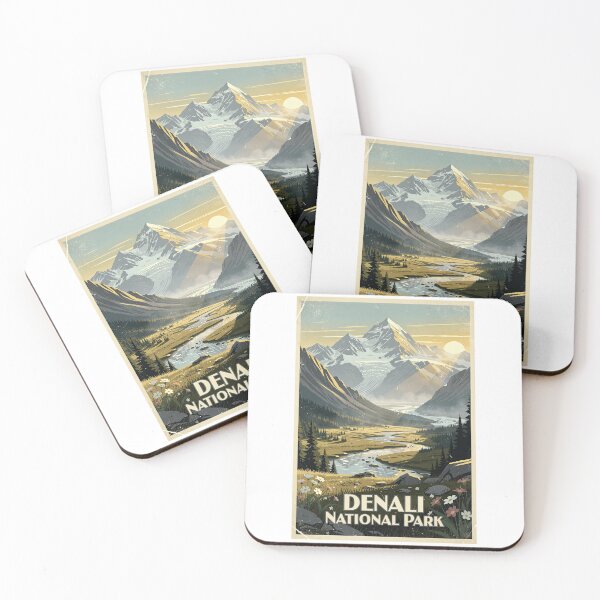 Item preview, Denali National Park Vintage Travel Art designed and sold by Teelogic.