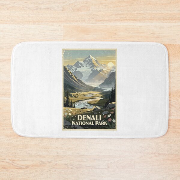Item preview, Denali National Park Vintage Travel Art designed and sold by Teelogic.