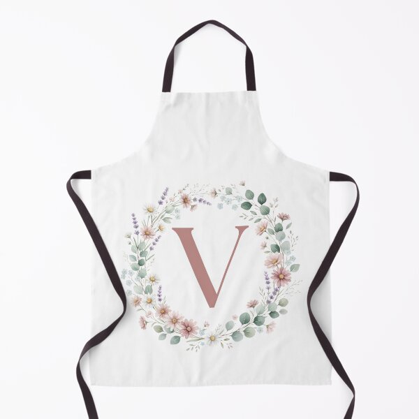 Item preview, Pink Letter V Floral Wreath Monogram designed and sold by ITCHAWAWAA.